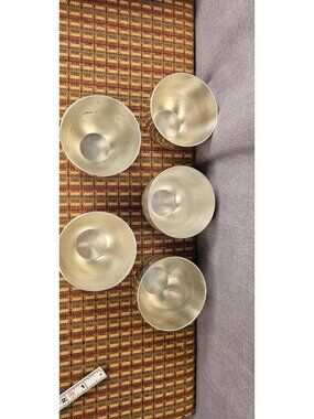 Set Of 5 Kirk Stieff Pewter Cups Monticello Thomas Jefferson Memorial Foundation